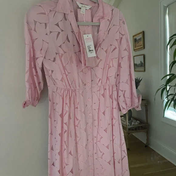 NWT Lily Pulitzer Amrita Pink Floral Button-Up Dress, Sz 0 - Picture 2 of 4